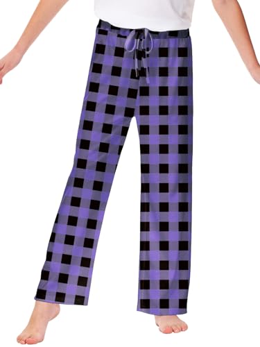 Image of Remimi Girl Boy Plaid Pants Drawstring Summer Casual Loose Bottoms 5-14 Years
