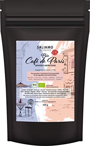 100g BIO Cafe de Paris Gewürz, Gewürzmischung fein gemahlen, französische Gewürzspezialität,...
