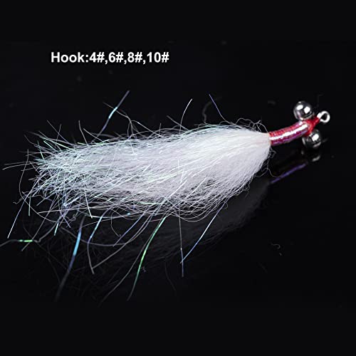 Fly Fishing Zonker Streamers Wet Fly Fly Kit sortido para truta robalo 4 peças amarradas à mão iscas