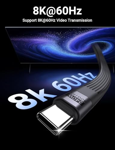 Image of WISTAR PD240W USB4.0 C Portable Fast Charging Short Cable 80Gbps USB Type C 4.0 Male to Male Keychain Data Cable USB C 4.0 Full Featured Flex C-able 8K@60Hz, for Smartphone Power Bank, 13cm /5.1in