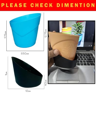 Image of TechHark 5 Pcs Self Watering Cross Pots with Tray for Home & Decoration Planters, Terrace, Garden Plant Container Set (5 Pcs Cross Pot)