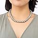 LUREME® Fashion Style Pearl Elastic Necklace Bracelet Dangle Earring Set-Grey (09000649-4)