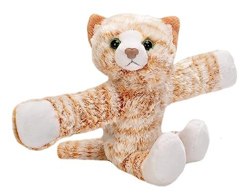 Wild Republic Huggers Tabby Cat Plush Toy, Slap Bracelet, Stuffed Animal, Kids Toys, 8" (19566) by WILD REPUBLIC - Used condition - US$8.17