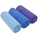 SINLAND マイクロファイバー ジムタオル スポーツ フィットネス ワークアウト スウェットタオル スーパーソフト 吸水性 3枚パック 16インチ x 32インチ