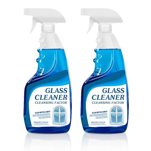 Unloshe Glass Cleaner Spray, Streak-Free Shine Glass Cleaner, Window Cleaner Spray, Makes Glass Shining and Stunning, for Windows, Mirrors, Indoor and outdoor glass surfaces (2 PCS)