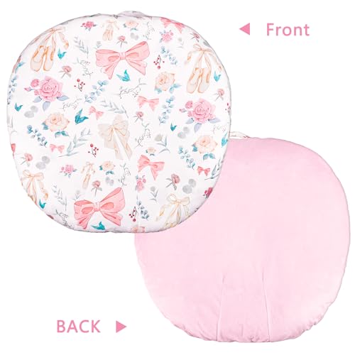 Image of GFU Newborn Lounger Cover Replacement, Soft Baby Lounger Cover 1 Pack, Breathable Infant Removable Slipcover for Boys Girls, Pink Flowers