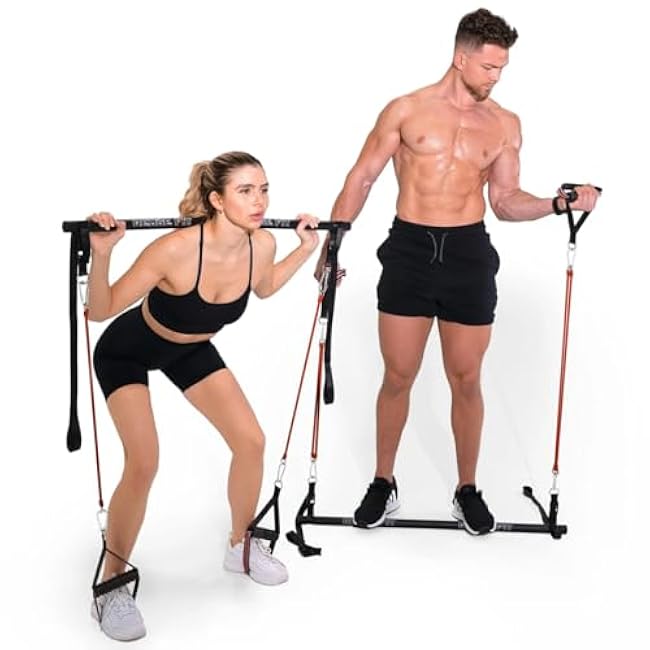 Redge Fit? Complete Portable Full Body Home Gym Park Workout Set I Best Gift for Christmas I Resistance Bands for Beginners to Elite Athletes I Train Insane (with Free app)