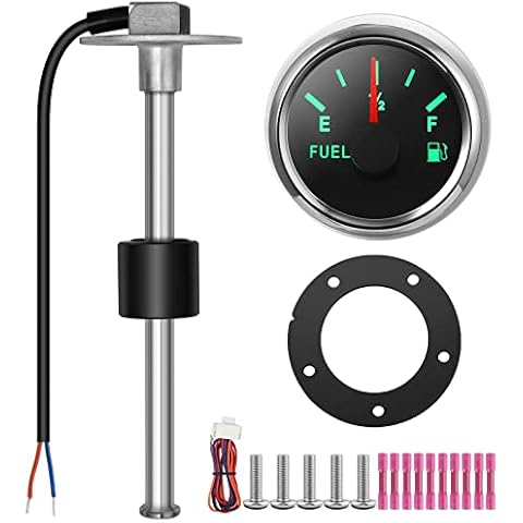 RUPSE Fuel Sender Unit Boat Fuel Tank Sending Unit Fuel Water Level Sensor Stainless Steel Fuel Sender and Fuel Gauge for Boat Car Truck RV (6.8"(175mm)) Cover