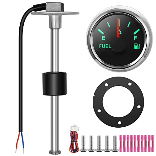 RUPSE Fuel Sender Unit Boat Fuel Tank Sending Unit Fuel Water Level Sensor Stainless Steel Fuel Sender and Fuel Gauge for Boat Car Truck RV (8.8"(225mm)) by RUPSE - Used condition - US$27.99