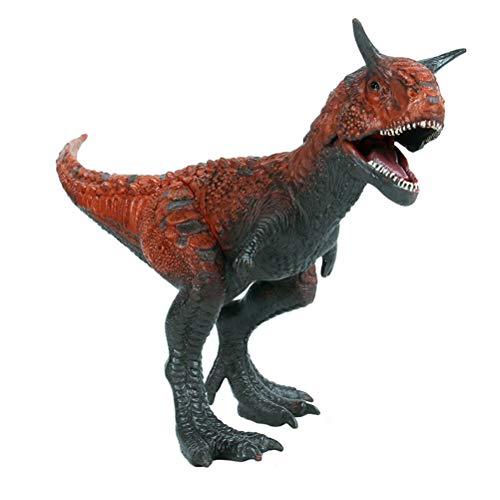 FLORMOON jouet dinosaure - Réaliste Carnotaurus Dinosaur- Figurines de dinosaures en plastique - Décoration de gâteau d'anniversaire, Articles de fête, Jouet d'école arrière pour Enfant(Grande taille) Cover