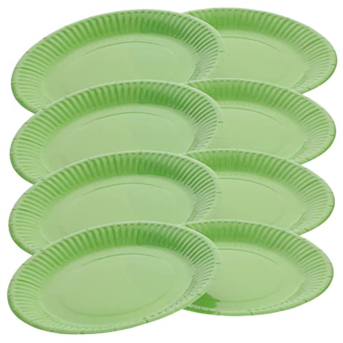 UPKOCH 100 Pcs 7 Polegadas Bandeja De Papel Papel Verde Manual Caixa Descartável Infantil