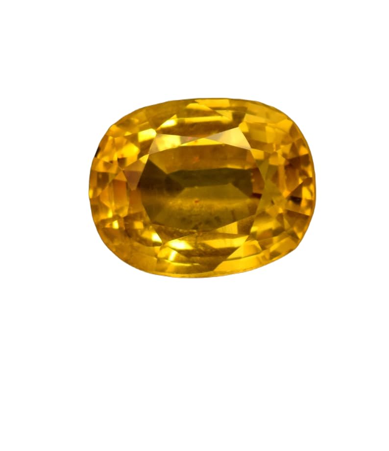 Saphir jaune naturel 12x9x6mm pierre précieuse pour création collier et bijoux