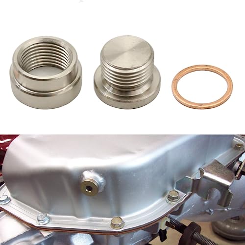 Gxarts 12Mm Transmission Drain Plug Kit Steel Bung & Steel Plug+Washer Transmission Sump Drain Plug Oil Pan Drain Plug (Weld In) #TOP3
