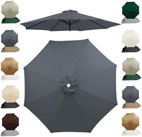 13ft Umbrella Replacement Canopy - Durable 8 Ribs Patio Umbrella Cover for Outdoor Use, Waterproof Fabric, UV Protection, Easy Installation, Perfect for Garden & Patio