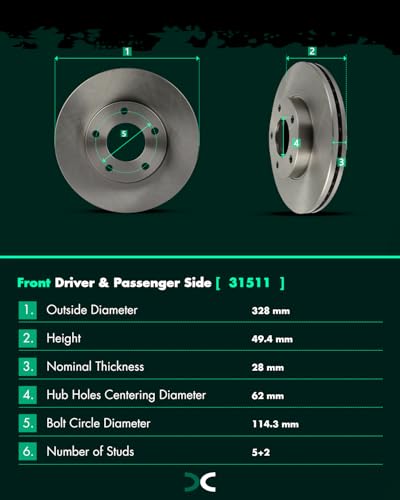 Image of SCITOO Brake Kits Front Rear Brake Rotors Brake Pad:31538;31469;D1521;D1281 | Fit For Honda For Odyssey 2011-2014