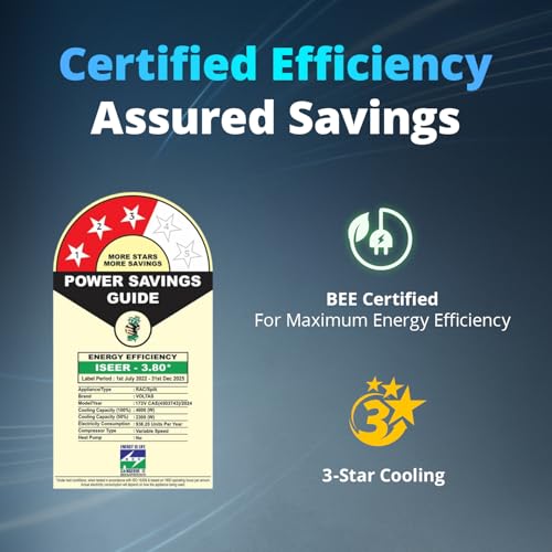 Image of Voltas 173V CAE 1.4 ton 3 star inverter Split AC| 4-IN-1 Adjustable mode | Energy Efficient | High ambient Cooling-cools even at 52C| Anti dust filter with Anti-microbial coating| Copper Coil| White