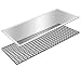 Produktbild ECD Germany Alu Lichtschachtabdeckung 50 x 115 cm - Aluminium Gitter für Lichtschächte Kellerschachtabdeckung Kellerschacht Abdeckung Gitterrostabdeckung Gitterrost Schutzgitter Insektenschutz
