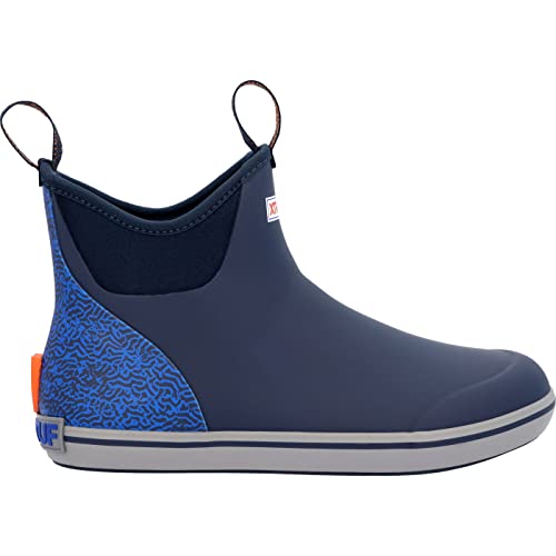 Image of XTRATUF Men's Trolling Pack Fleece Lined Ankle Deck Boot, Blue, Size 13(M)