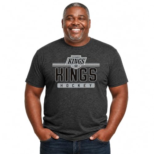Los Angeles Kings NHL True Fan Heather Charcoal T-Shirt Men Women