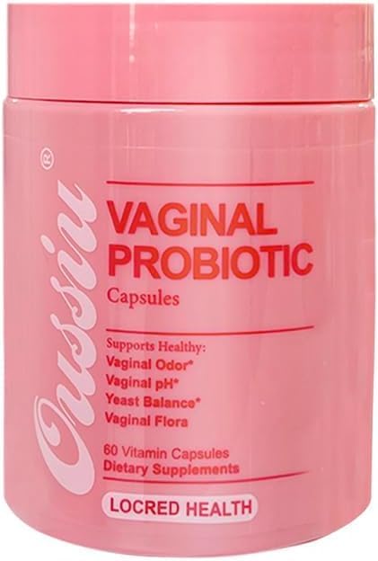 Oussiu Health - Cápsulas probióticas vaginales con prebióticos, mezcla de Lactobacillus para equilibrio de pH, 60 unidades