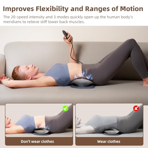 Electric Lumbar Traction Device, Multifunctional Back Traction Device with Dynamic Airbag Traction, 20-Level Electrotherapy, 3-Level Vibration Massage and Thermal Therapy from 113 to 131℉ - Image 6