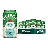 Picture of OLIPOP Prebiotic Soda Pop, Ginger Ale, Pantry Pack Packed with Prebiotics, Fiber, and Botanicals, Gluten Free, Vegan, GMO Free, 12oz (12-Cans)