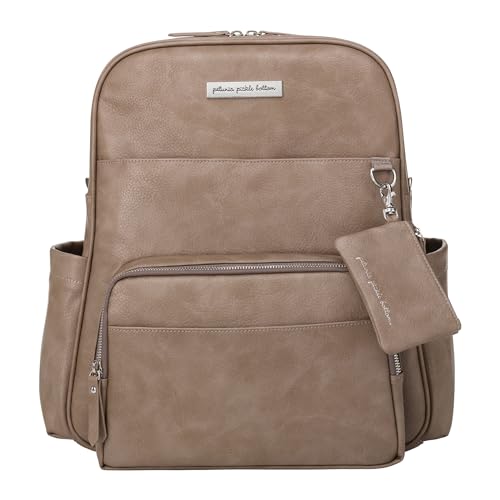 Petunia Pickle Bottom Sync Backpack, Diaper Bag for Parents, Stylish Baby Bag, Spacious Backpack, On-The-Go Moms, Mink
