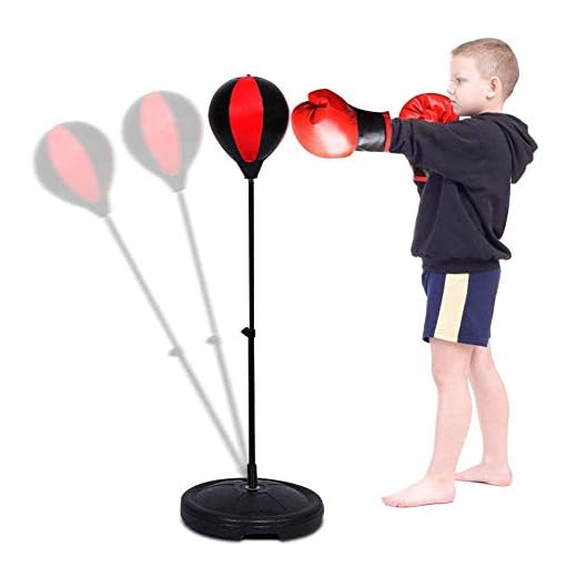 Greensen Punching Boxing Bag, Free Standing Boxing Bag for Kids with Gloves and Pump, Height Adjustable Training Boxing Ball for Kids Boys Girls Children Teens