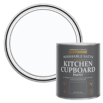 Rust-Oleum Light Blue Scrubbable Kitchen Cupboard Paint in Satin Finish - Icecap 750ml