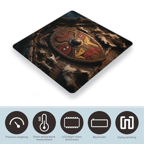 Báscula Digital de Baño con Patrón Tribal y Vidrio Templado miniatura 3