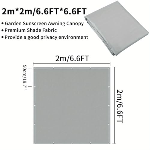 Voile ombrage imperméable 2x3m gris clair auvent extérieur terrasse jardin - 5