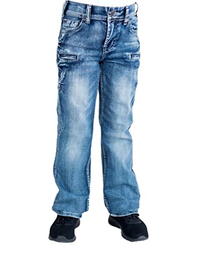 B. Tuff Western Jeans Boys Casey II Bootcut Button 7 Reg Med BCASII Medium Wash