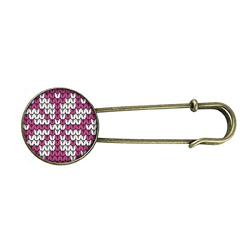 Broche de metal retrô com estampa de polvo de costura