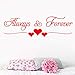 Produktbild Romantische Liebe Tapete Aufkleber für Haus Schlafzimmer Wohnzimmer Dekoration Wandtattoo dekorative Wandbild soft pink 43x45cm