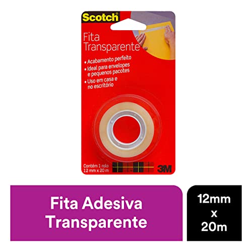 Scotch, 3M, Fita Transparente - 12mm x 20m, 1 unidade