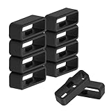 TUCANA 10PCS Holder Compatible with Garmin Vivoactive 3/Forerunner 645 245/Venu/Vivomove/Fenix 6S/Fenix 5S Band Keeper, 22mm Silicone Replacement Watch Band Clasp Clip Keeper