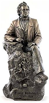 Miniatura 1 de US Figura de bronce fundido en frío Franz Schubert 1797-1828 de 10,38 pulgadas