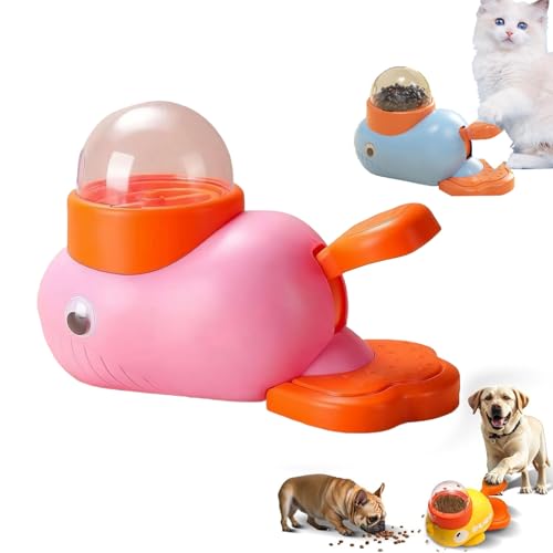 猫用おやつスロットマシン、犬用インタラクティブおやつディスペンサーおもちゃ、アヒル用おやつインタラクティブ犬用おもちゃ、飲み込み防止アヒル用スローフィーダー、ボタン付き犬用おやつディスペンサー、犬用アヒルフィーダーパズルおもちゃ