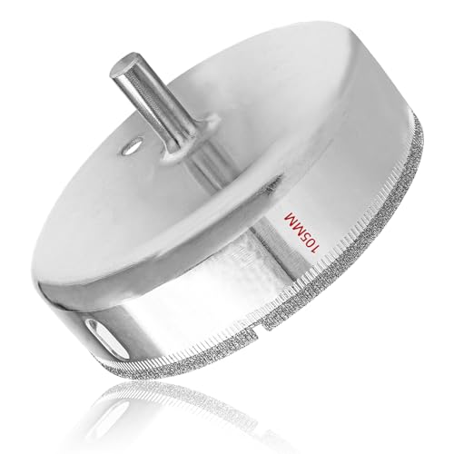 Image of Luomorgo 105mm /4-1 /8 Inch Diamond Hole Saw | 1.1 Inch Cutting Depth, Diamond Drill Bits, For Glass Ceramic Marble Porcelain Tile, For Granite Quartz Gemstone