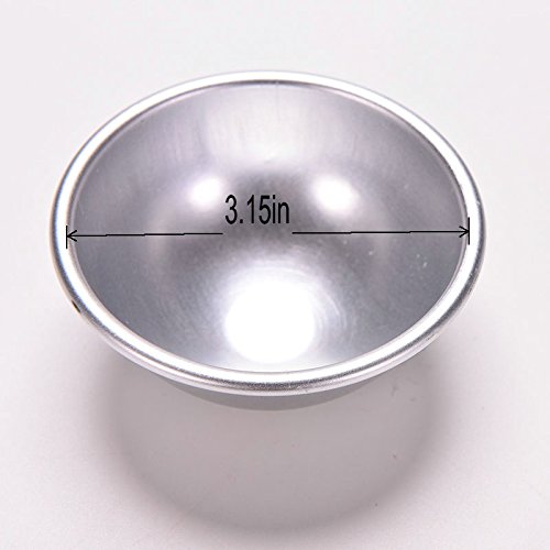 Bath Bomb Mold - Extra Large Size - 2 Set 4 Pieces - Make 8 cm/3.15 inch Diameter Incredible Ball by ROUNDSQUARE