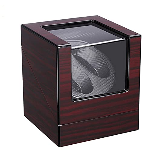 Caja de relojes expositora para dos piezas automáticas con vitrina