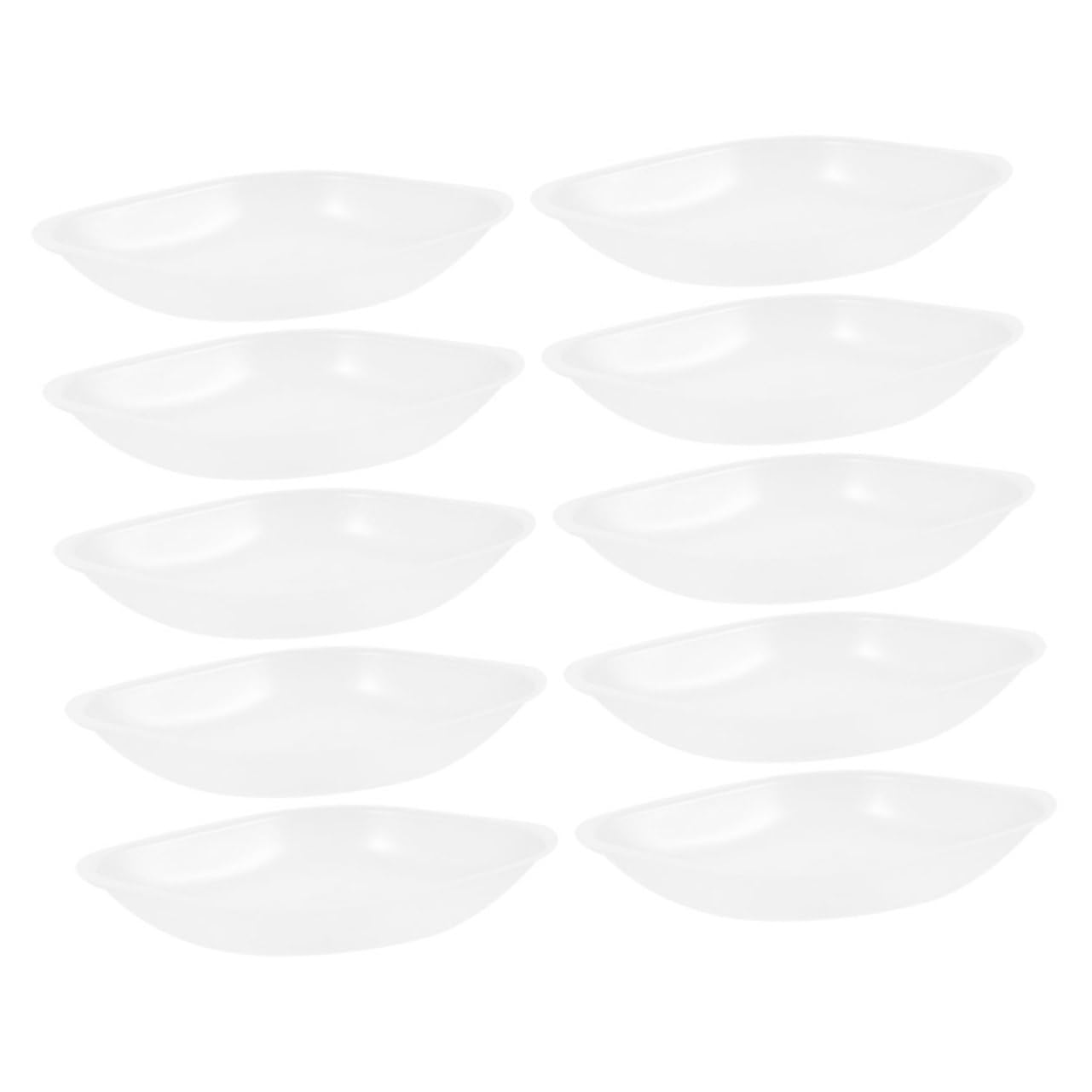 BUGUUYO 10pcs Plastic Weighing Pan Small Weighing Trays Storage Trays Weighing Plates Dry Powder Containers Portable Weighing Trays Lab Equipment Labs Supplies Measuring Weigh Boat
