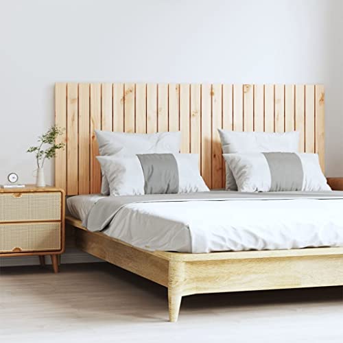 Genérico Cabecero de Cama de Pared Madera Maciza de Pino 159,5x3x60 cm Mobiliario,Camas y Accesorios,Cabeceros y pies de Cama Marrón 8,92kg