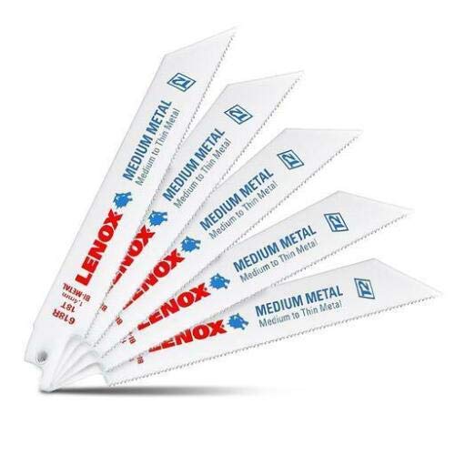 Lenox Tools Lenox 20566618R Lot de 5 lames de scie sabre bi-métal 15,2 cm 18 TPI