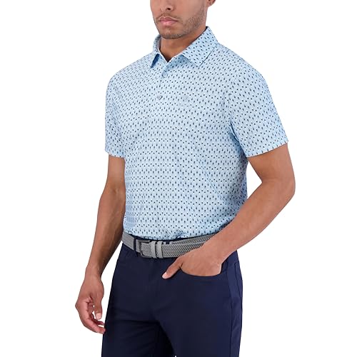 Ben Sherman Polo de Manga Corta para Hombre de Manga Corta con Ajuste Deportivo (1 Unidad), Azul Claro, M
