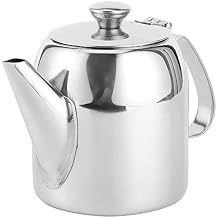 Stainless Steel Teapot 0.5L 20oz - Coffee Pot Teapot Stainless Steel Cold Water Pot Short Water Outlet, Suitable for Dining Room, Meeting Room, Living