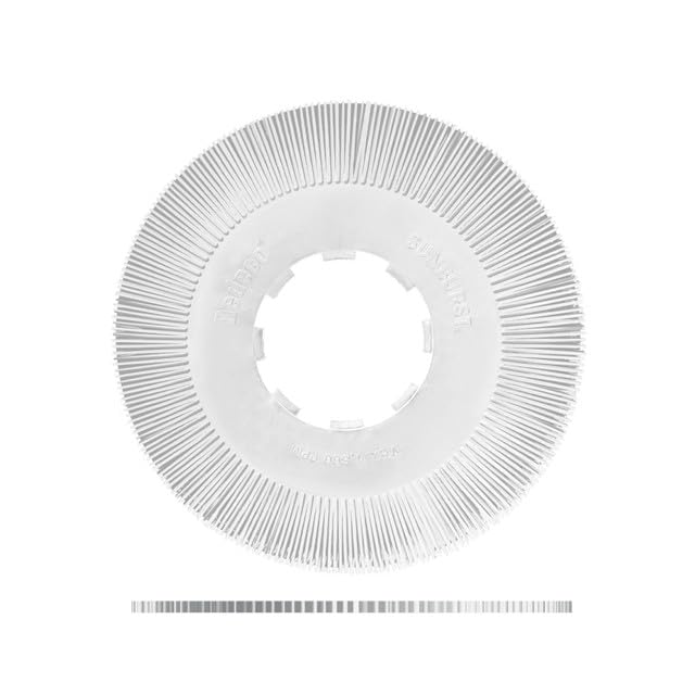 Dedeco Sunburst Radial Bristle Discs 70 Pack - 10" Straight - White 120 Grit (Medium) - Aluminum Oxide for Polishing & Finishing