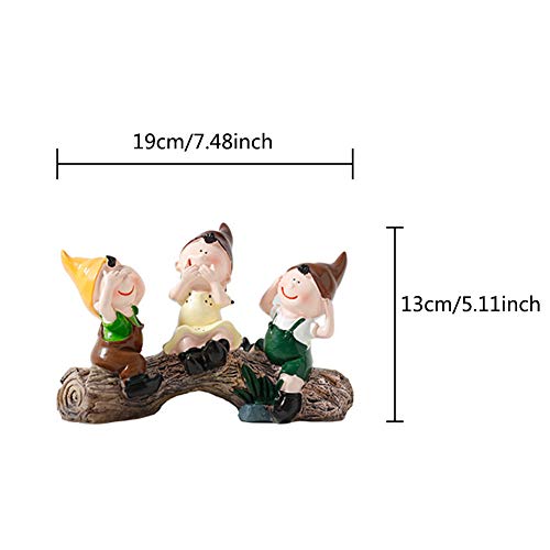 Figurine de souche anti-stress sculpture résine déco pour bureau et maison - 7