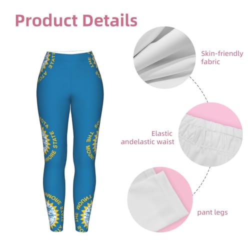 Leggings de compresión suave con diseño de Dakota del Sur en ropa de gimnasio fina para mujer 6
