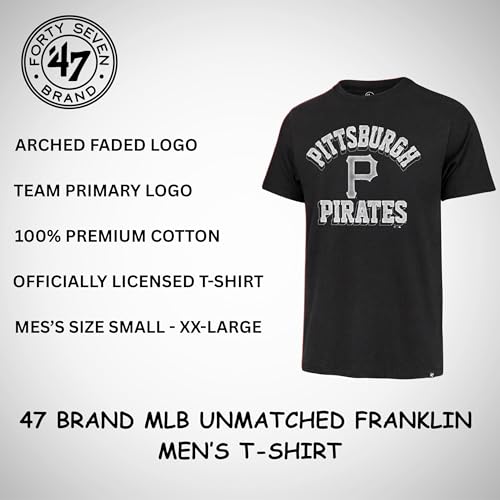 Image of 47 Men's MLB Unmatched Franklin Team Color Arched Wordmark Primary Logo Short Sleeve Baseball T-Shirt